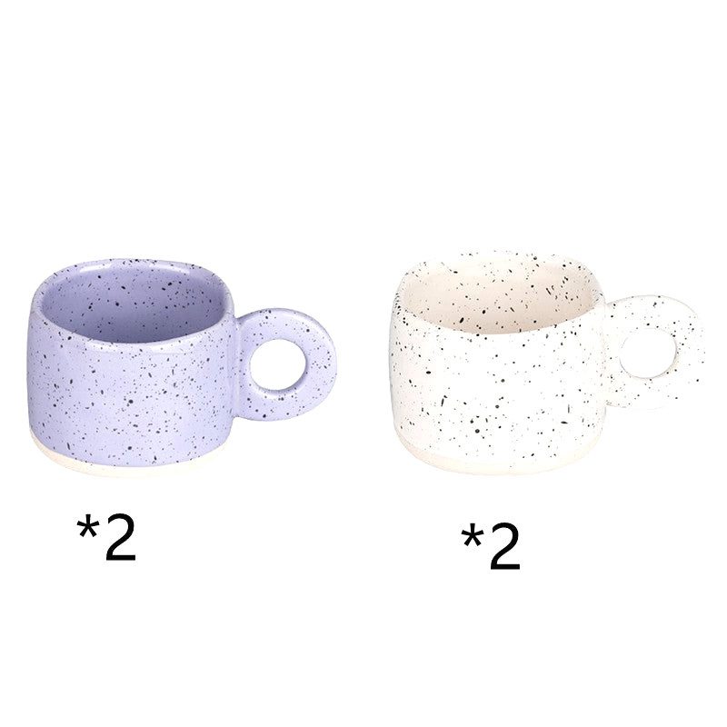 Set de tasses Nebula : deux mauves et deux blanc cassé