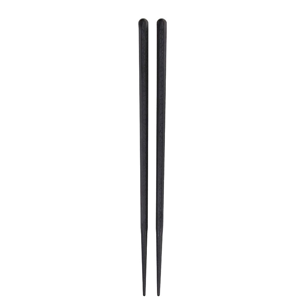 Paire de baguettes japonaises Meiji noires vue sur fond blanc