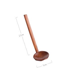 Cuillère en bois assortie aux bols traditionnels, avec schéma des dimensions