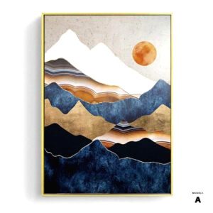 Affiche Soleil orange modèle K, sommet blanc et soleil orange